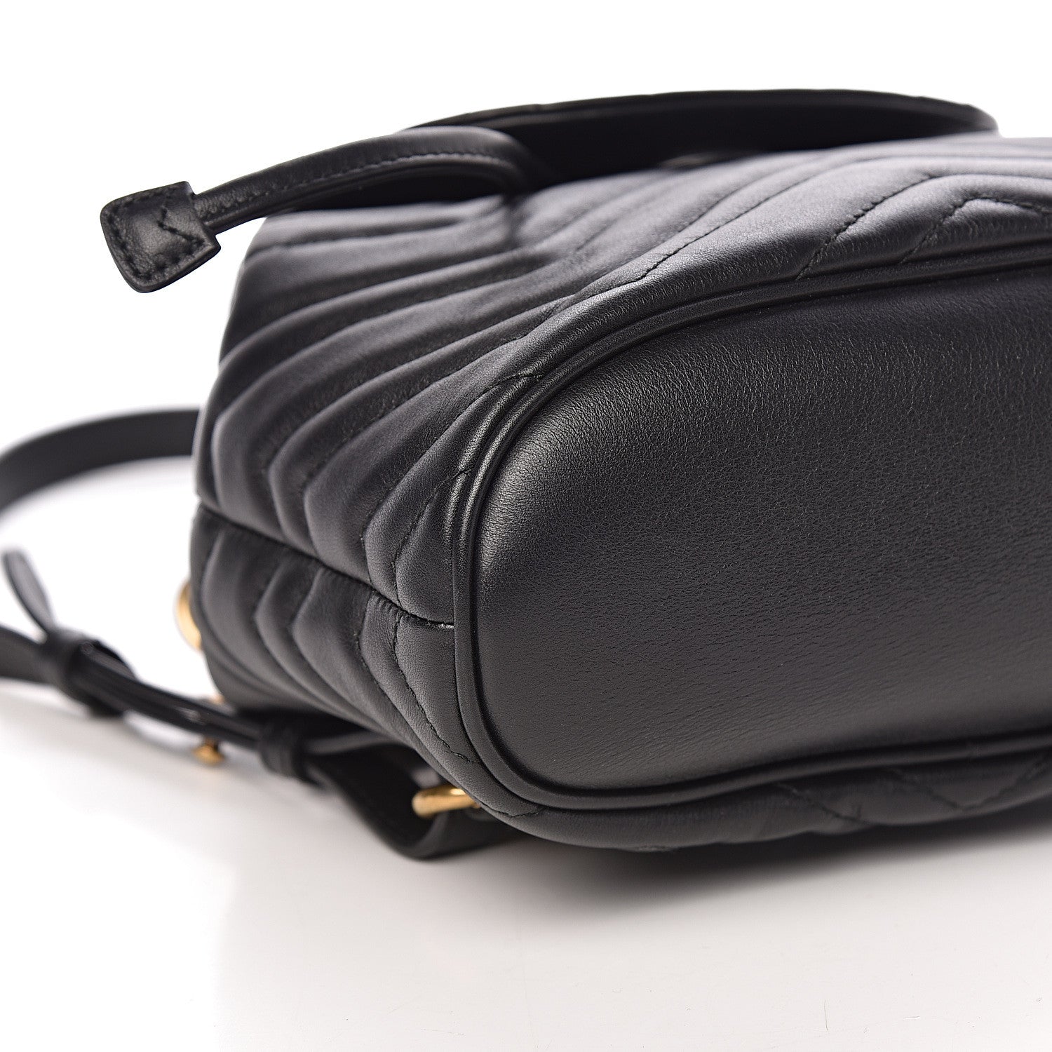 Gucci Calfskin Matelasse GG Marmont Flap Backpack Black 8 of 10