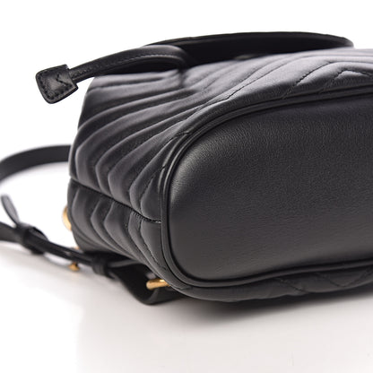 Gucci Calfskin Matelasse GG Marmont Flap Backpack Black 8 of 10
