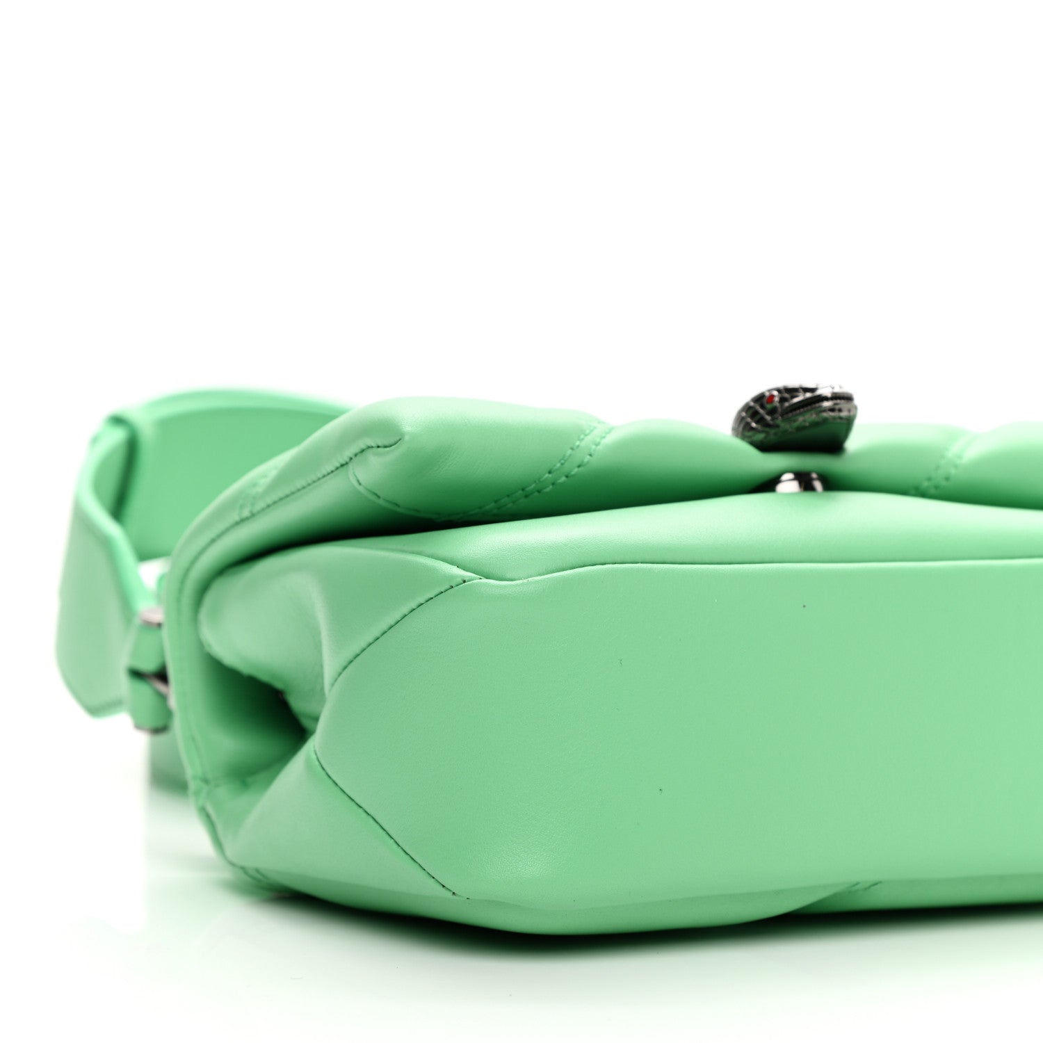Bulgari Calfskin Matelasse Mini Serpenti Cabochon Crossbody Bag Peridot Green 9 of 10