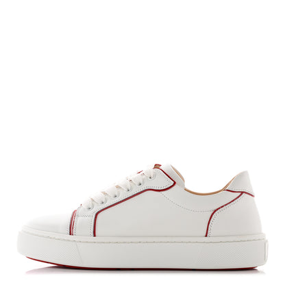 Christian Louboutin Calfskin Patent Vieirissima Flat Sneakers 38 White Loubi 1 of 17