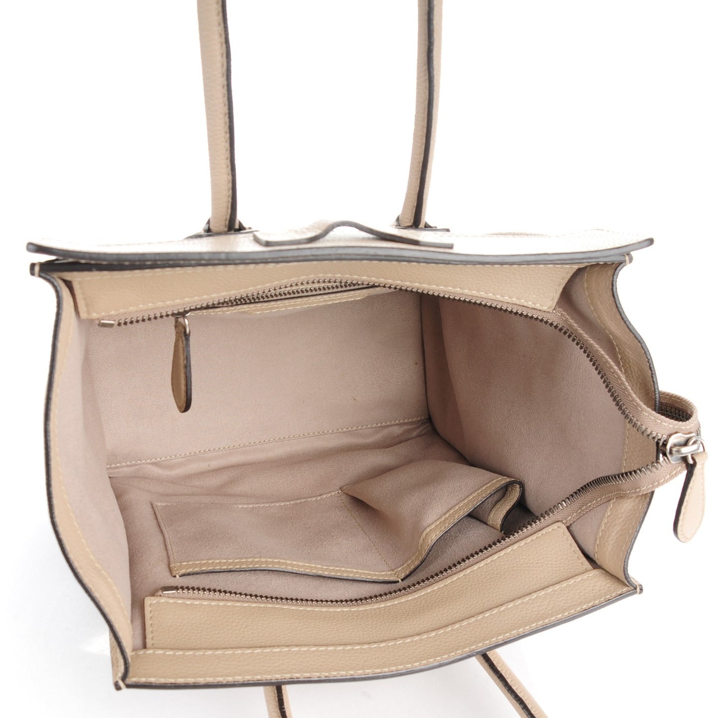 Drummed Calfskin Micro Luggage Dune