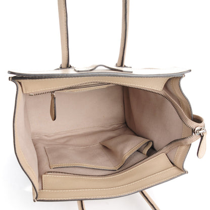 Celine Drummed Calfskin Micro Luggage Dune 5 of 8