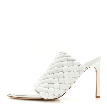 Bottega Veneta Nappa Padded Intreccio The Curve Sandals 38 Optic White 1 of 8