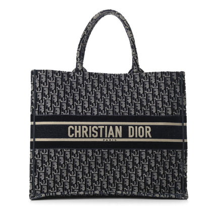 Christian Dior Oblique Velvet Book Tote Blue Multicolor 1 of 12