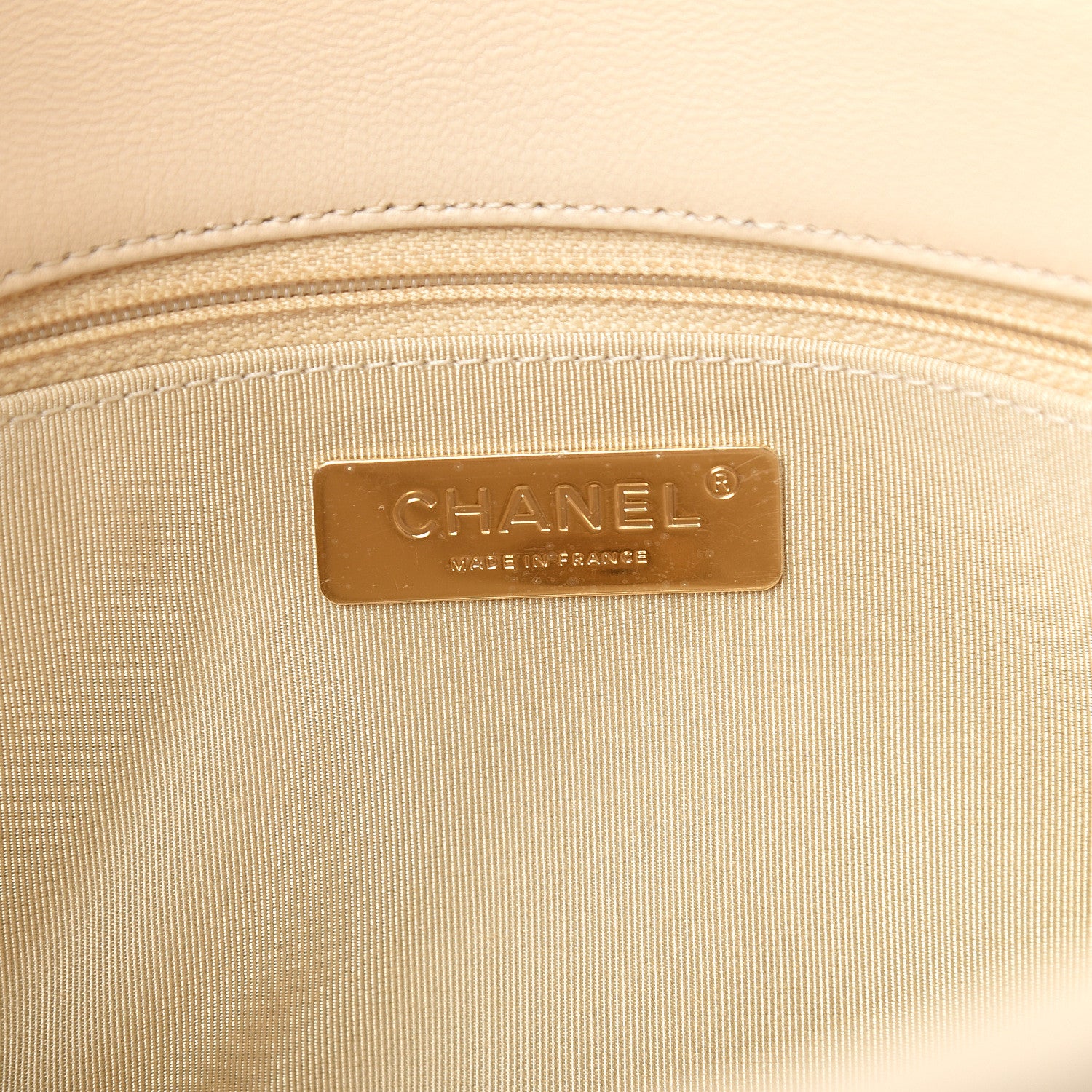 Chanel Goatskin Quilted Large 19 Flap Beige 5 of 10