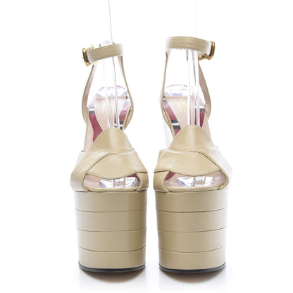 Gucci Calfskin Sally Platform Wedges 38 Ivory 2 of 8