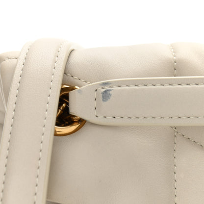 Saint Laurent Lambskin Quilted Small Loulou Puffer Monogram Chain Satchel Crema Soft 11 of 12