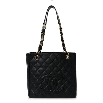 Chanel Caviar Quilted Petit Shopping Tote PST Black 1 of 10