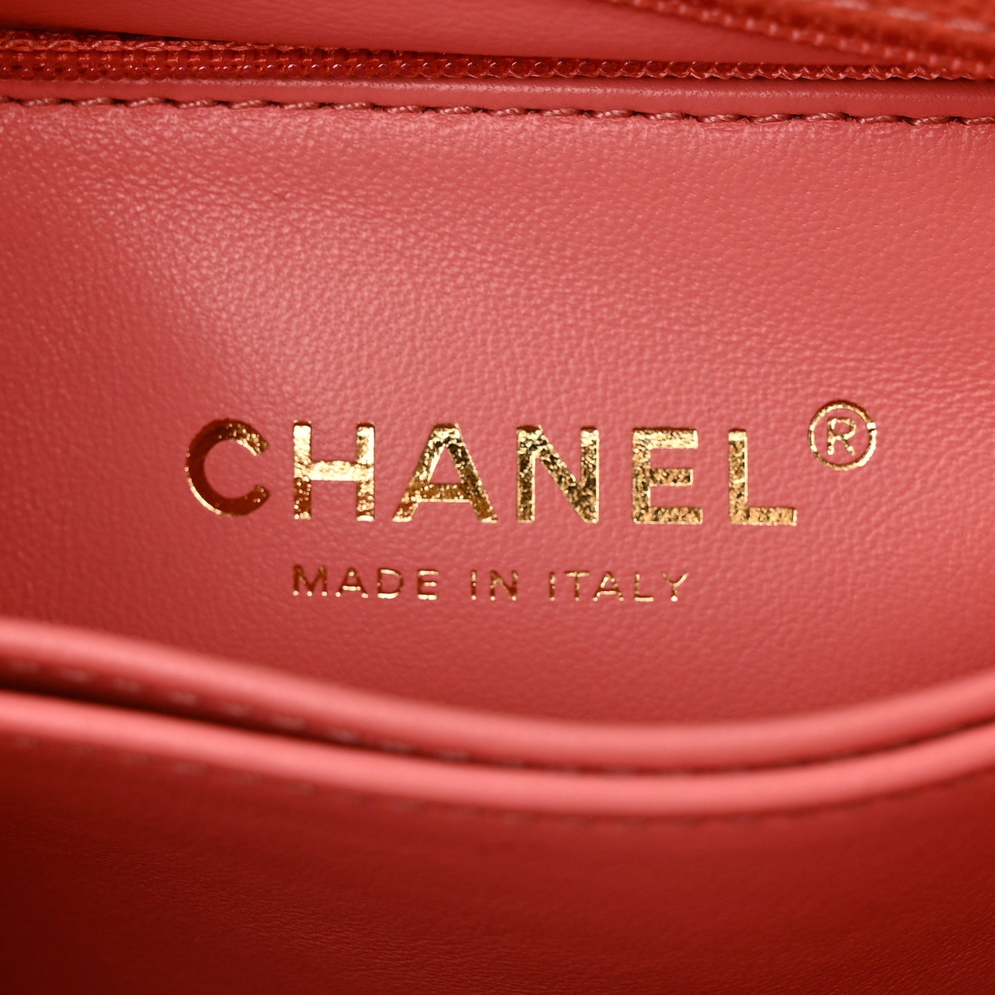 Caviar Quilted Mini Coco Handle Flap Coral
