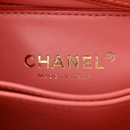 Chanel Caviar Quilted Mini Coco Handle Flap Coral 6 of 10