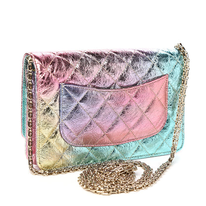 Chanel Metallic Goatskin Quilted 2.55 Reissue Wallet on Chain WOC Multicolor 2 of 10