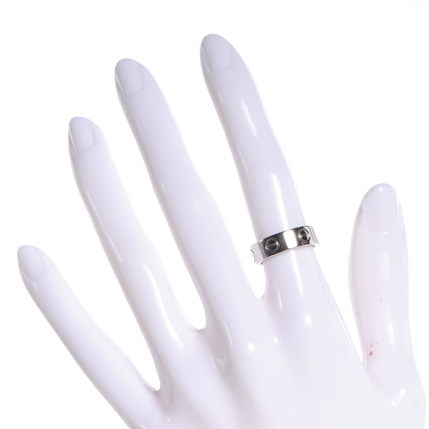 Platinum 5mm Love Ring Size 49 US 4.75
