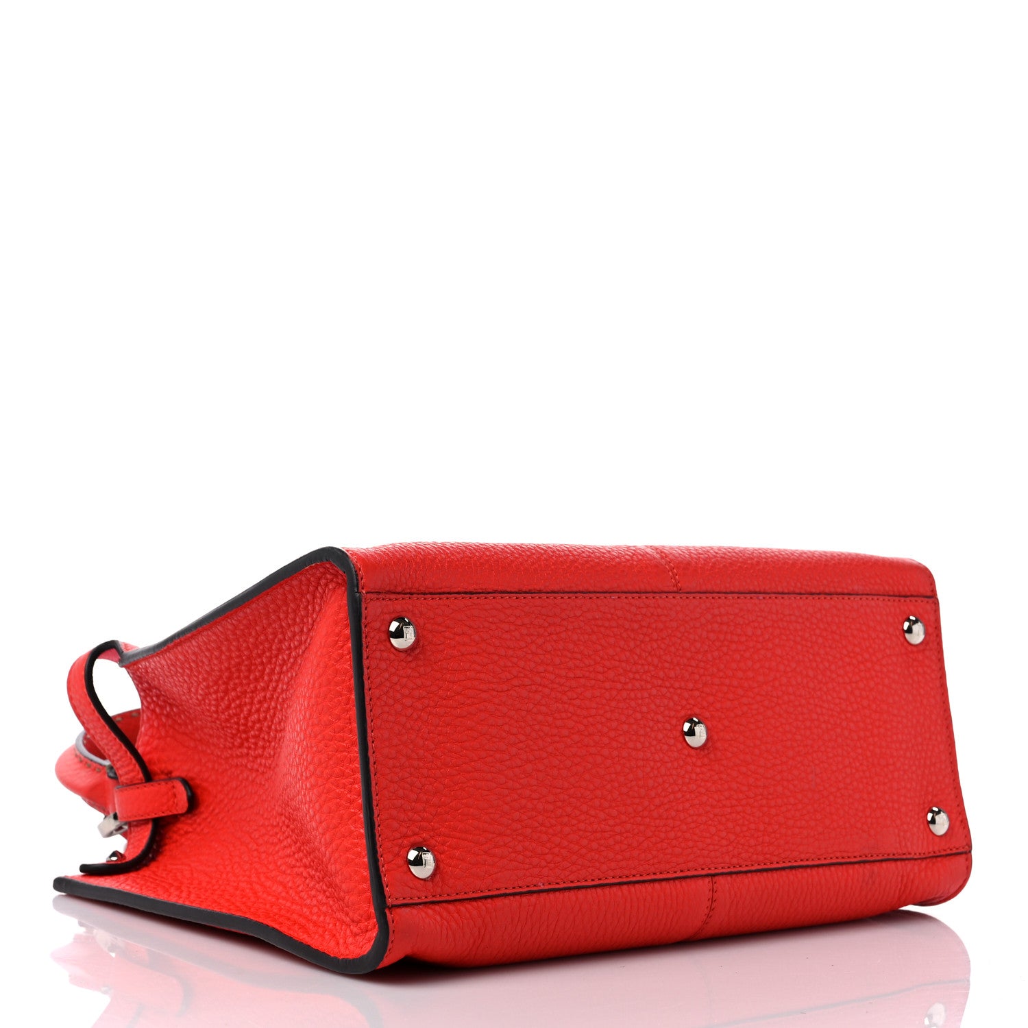 Fendi Cuoio Romano Selleria Medium Peekaboo X-Lite Fiamma Rosso 4 of 11