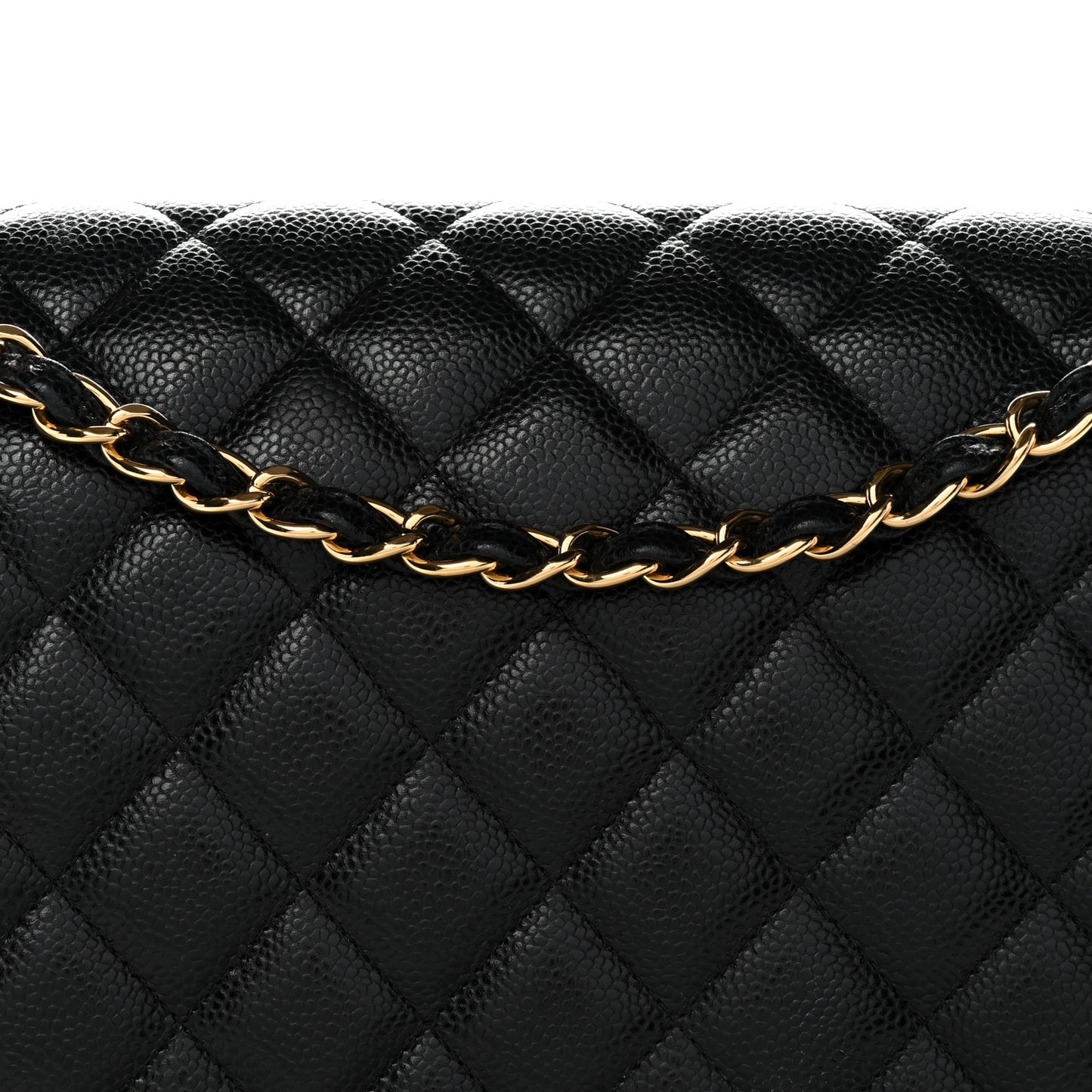 Caviar Quilted Maxi Double Flap Black
