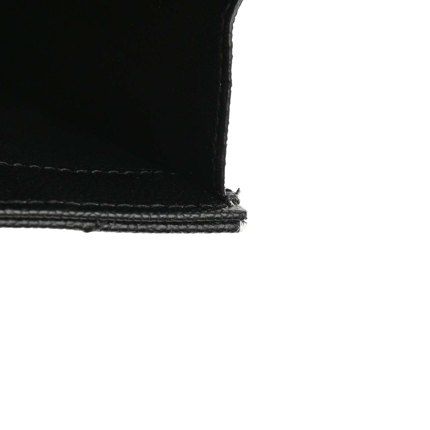 Grain De Poudre Matelasse Chevron Monogram Chain Wallet Black