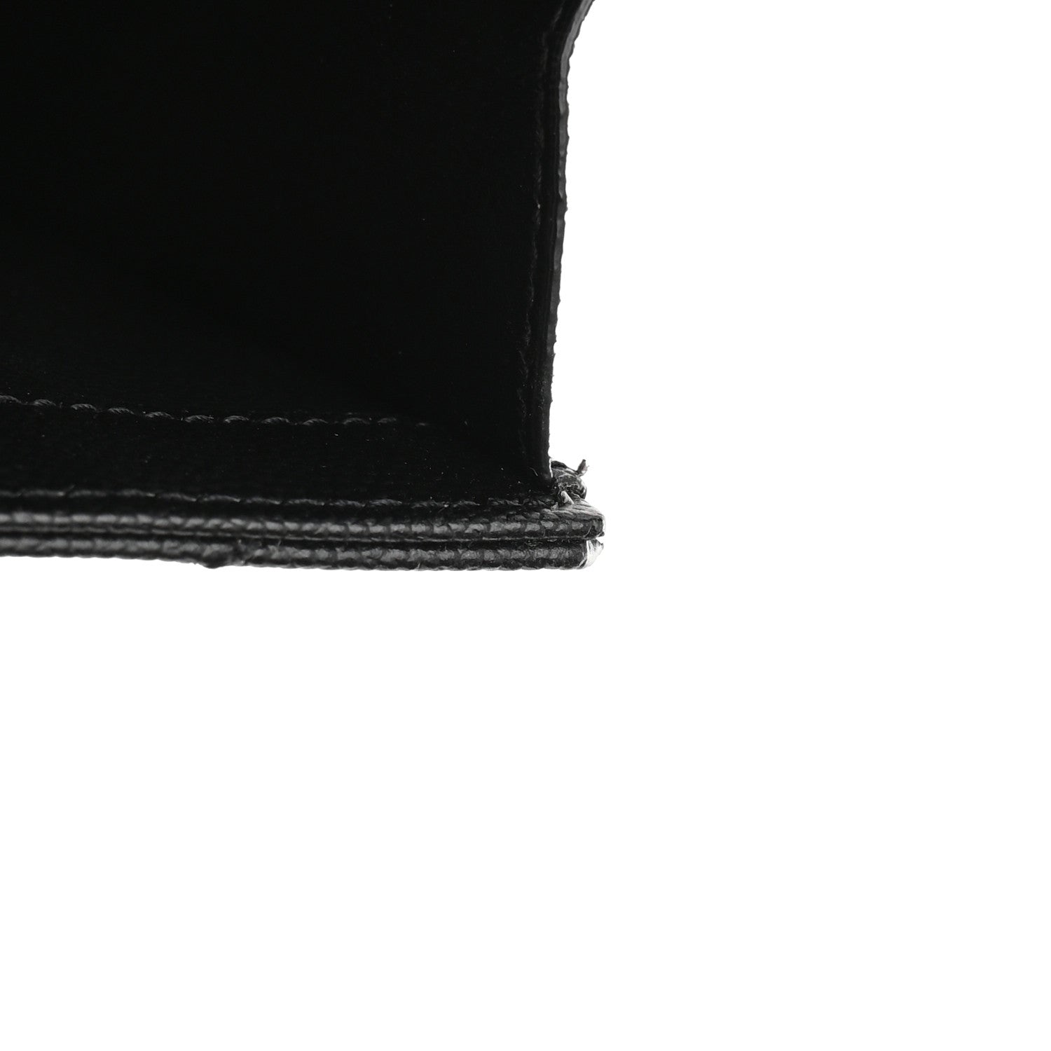 Saint Laurent Grain De Poudre Matelasse Chevron Monogram Chain Wallet Black 13 of 14