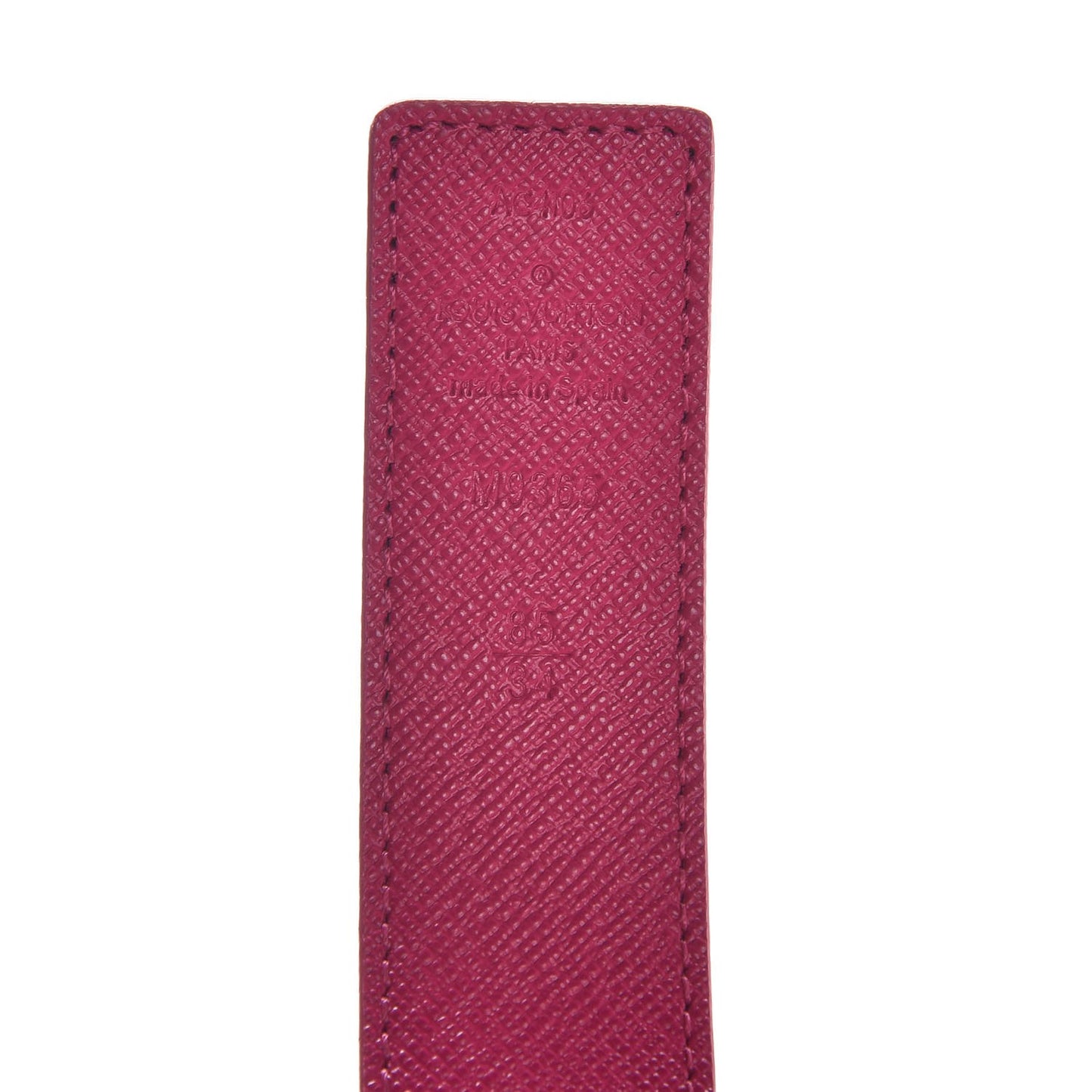 Monogram Calfskin 30mm LV Initiales Reversible Belt 85 34 Fuchsia