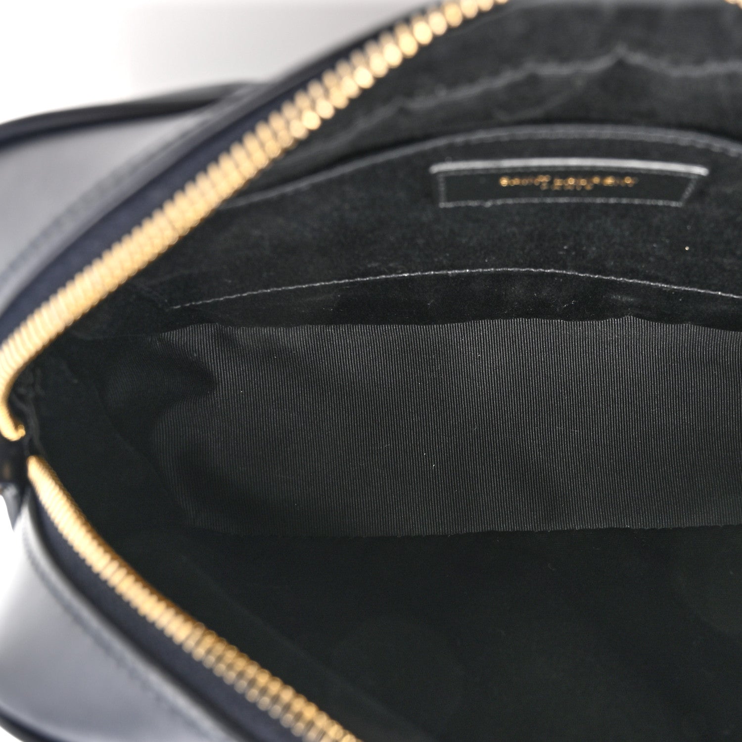 Saint Laurent Calfskin Matelasse Monogram Lou Camera Bag Deep Marine 4 of 10