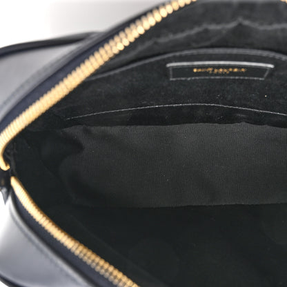Saint Laurent Calfskin Matelasse Monogram Lou Camera Bag Deep Marine 4 of 10