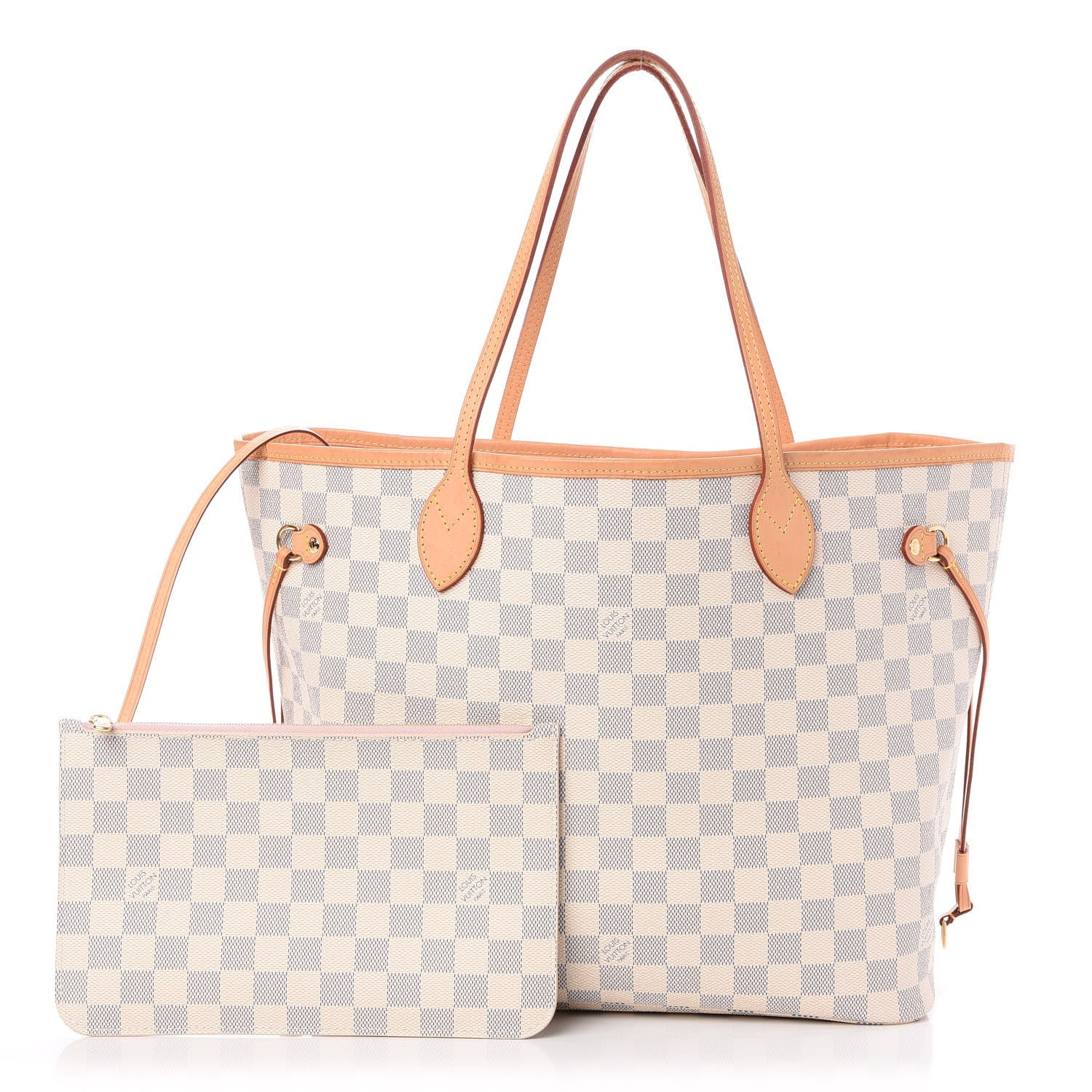 Louis Vuitton Damier Azur Neo Neverfull MM Rose Ballerine 1 of 9