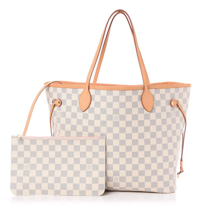 Louis Vuitton Damier Azur Neo Neverfull MM Rose Ballerine 1 of 9