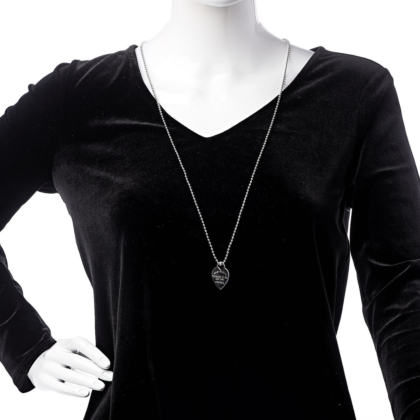 Sterling Silver Long Return to Tiffany Heart Pendant Necklace