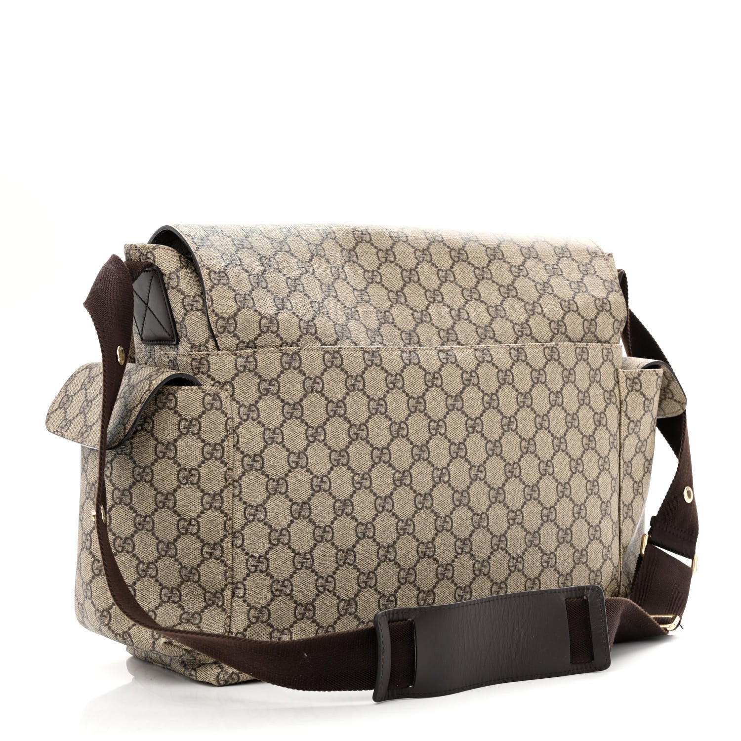 Gucci GG Plus Monogram Messenger Diaper Bag Dark Brown 4 of 12