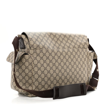 Gucci GG Plus Monogram Messenger Diaper Bag Dark Brown 4 of 12
