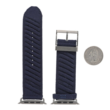 Hermes Nylon Knitted Apple Watch Ultra Single Tour Band 49mm En Mer Bleu Nuit 2 of 3