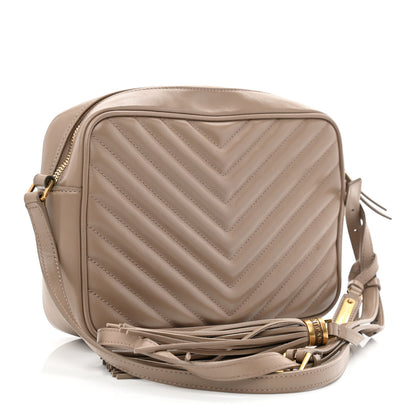 Saint Laurent Calfskin Matelasse Monogram Lou Camera Bag Dark Latte 3 of 14