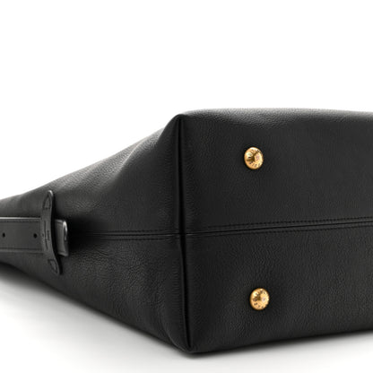 Louis Vuitton Grained Calfskin Low Key Hobo MM Black 6 of 9
