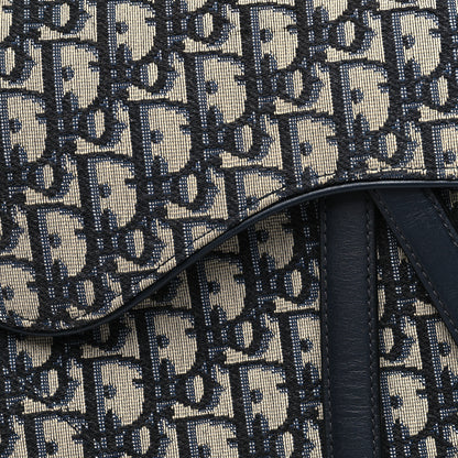Christian Dior Oblique Saddle Bag Blue 8 of 13