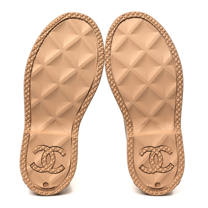 Chanel Caoutchouk CC High Boots 38 Beige 5 of 9