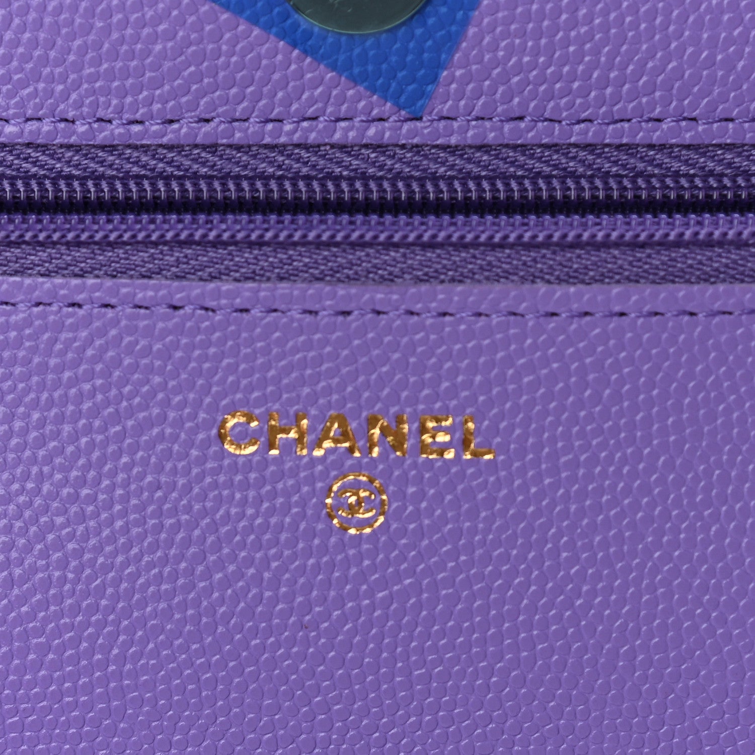 Chanel Caviar Quilted Wallet On Chain WOC Purple 6 of 10