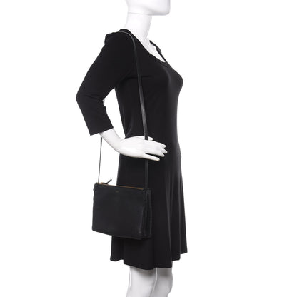 Celine Lambskin Small Trio Crossbody Bag Black 2 of 15
