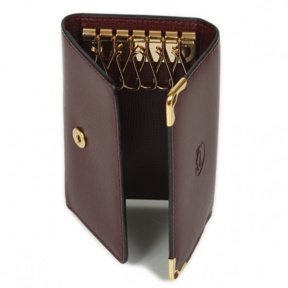 Leather Must de Six Key Holder Burgundy