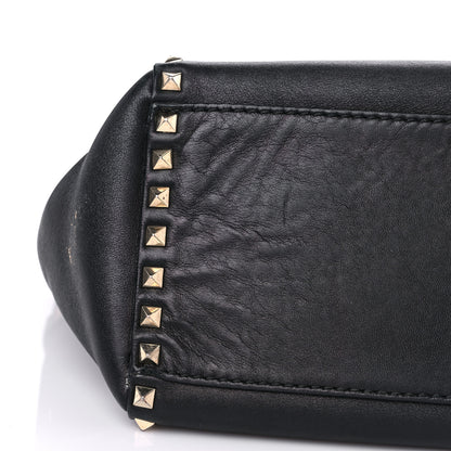 Valentino Garavani Vitello Rockstud Double Handle Tote Black 17 of 28