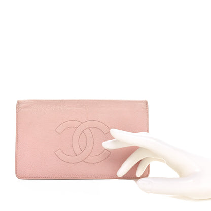 Chanel Caviar Timeless CC Yen Wallet Pink 2 of 11