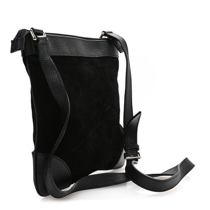 Gucci Guccissima Suede Crossbody Bag Black 3 of 10