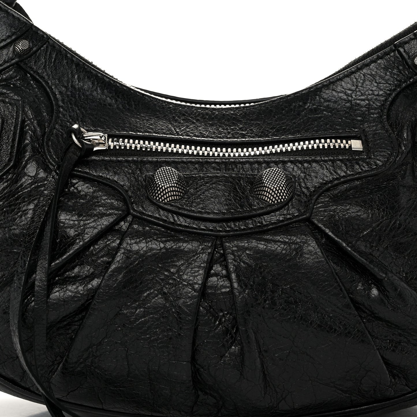 Agneau Arena Small Le Cagole Shoulder Bag Black