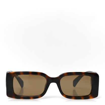 Gucci Acetate Chaise Rectangle Frame Sunglasses GG1325S Tortoise 2 of 7