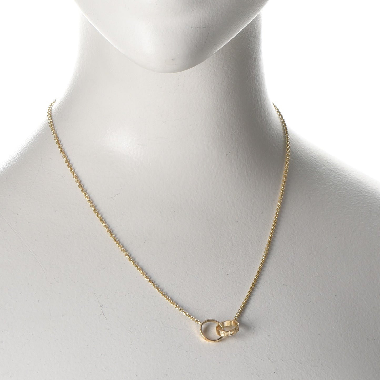 18K Yellow Gold Interlocking LOVE Necklace