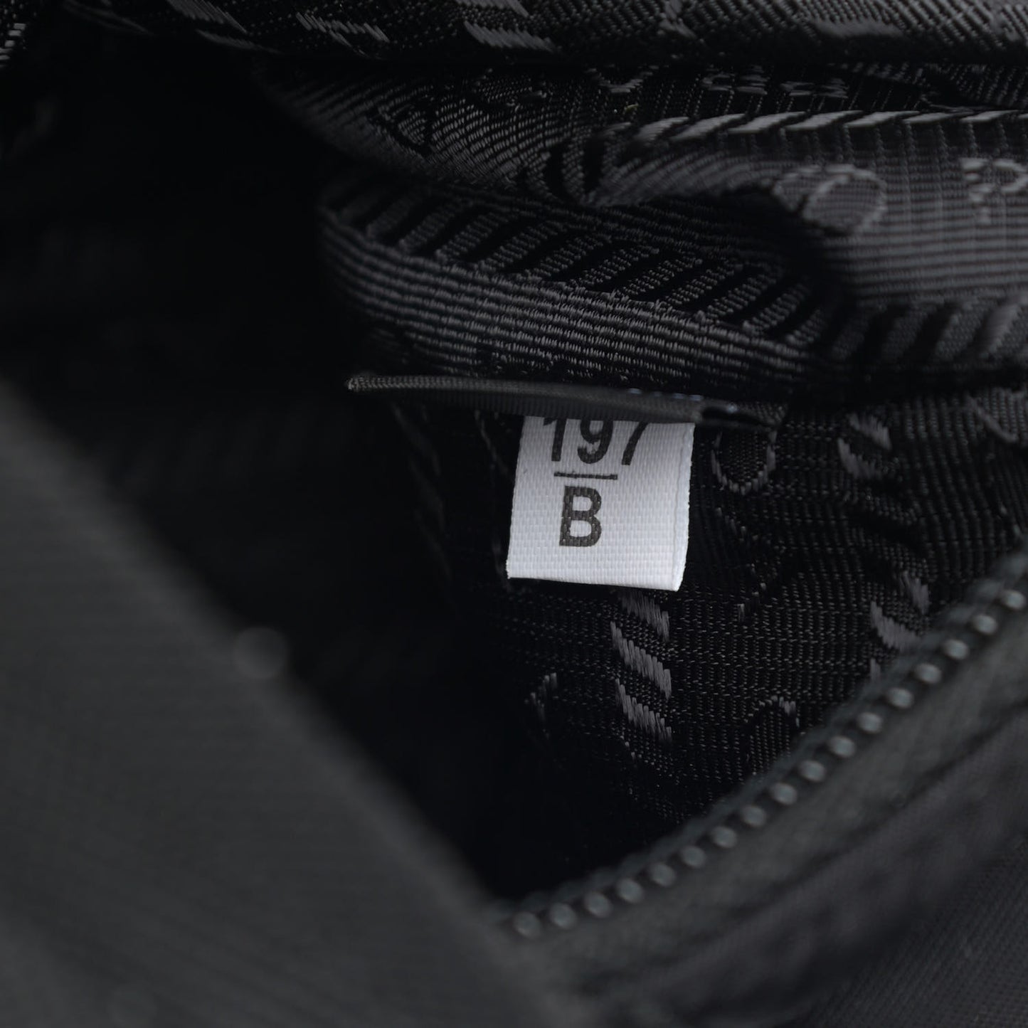 Tessuto Nylon Stitched Shoulder Bag Black