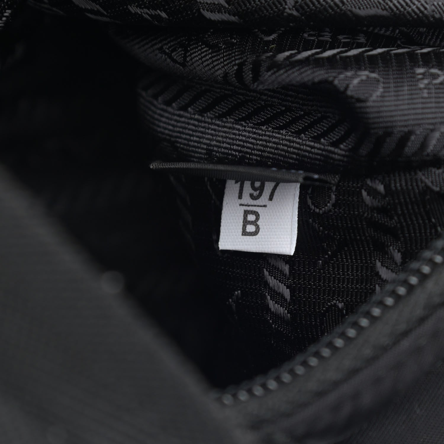 Prada Tessuto Nylon Stitched Shoulder Bag Black 8 of 12