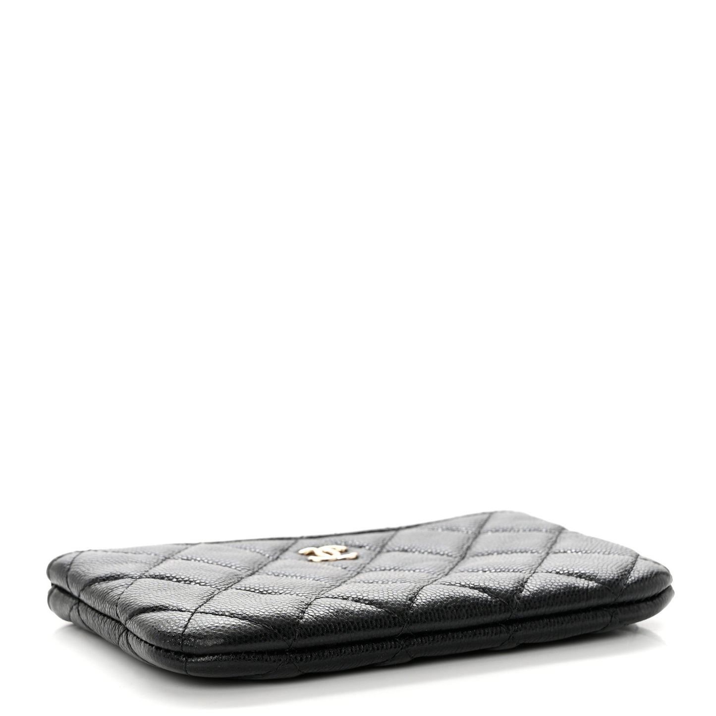 Caviar Quilted Small Pouch Black