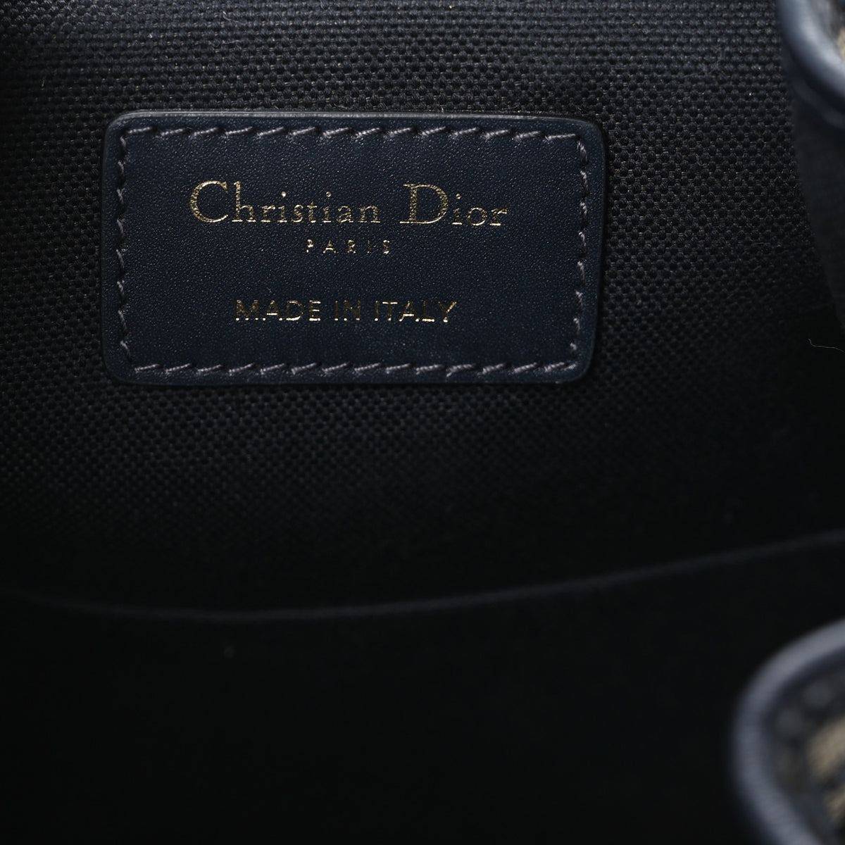 Christian Dior Oblique Calfskin Medium C'est Dior Bucket Bag Blue 6 of 12