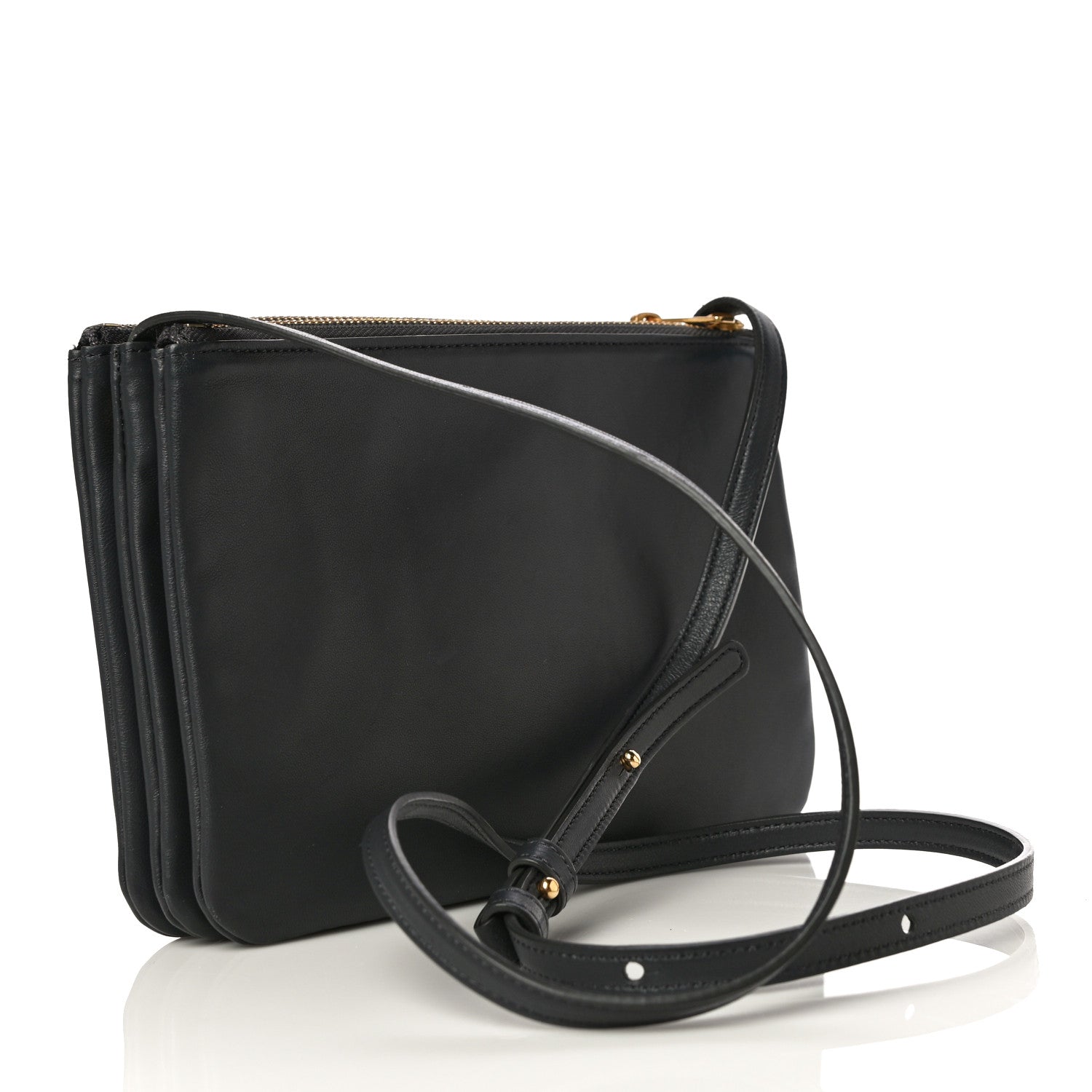 Celine Lambskin Small Trio Crossbody Bag Medium Grey 2 of 14