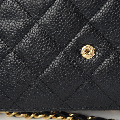 Chanel Caviar Quilted Wallet On Chain WOC Black 12 of 12