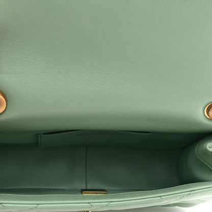 Chanel Lambskin Quilted Pearl Small Flap Light Green 5 of 11