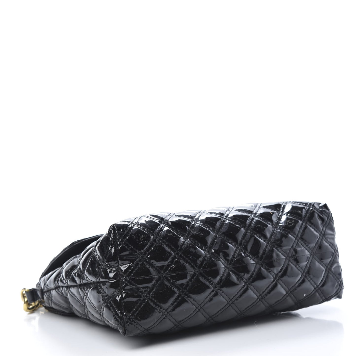 Patent Quilted The XL Single Flap Black